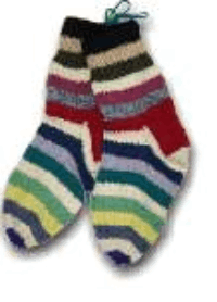 Multi-coloured Wool Socks